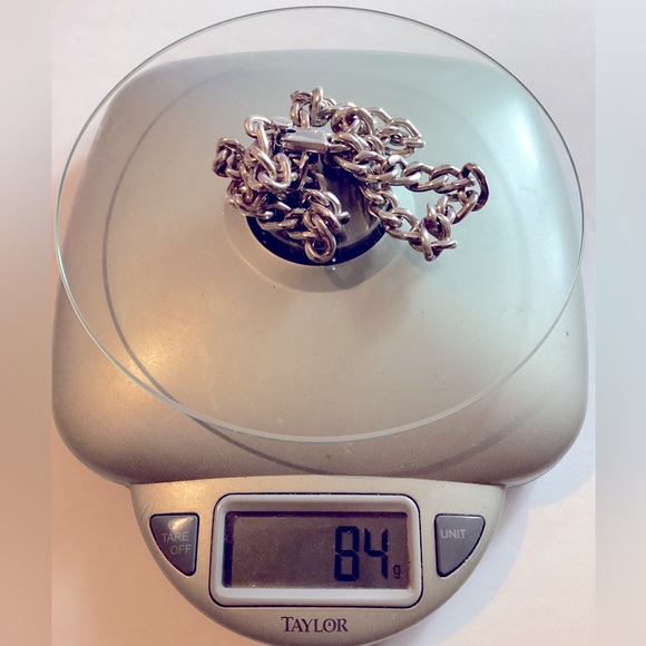 VTG Stamped Sterling Silver 925 - ITALY Curb Link Chain 18" Necklace - Picture 8 of 9